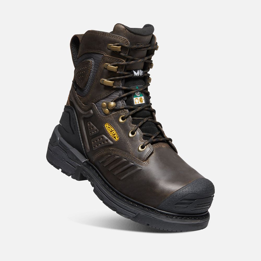 Keen Laarzen Heren Zwart Bruin - Csa Philadelphia 8\" Internal Met Waterproof (Carbon-Fiber Toe) - 27